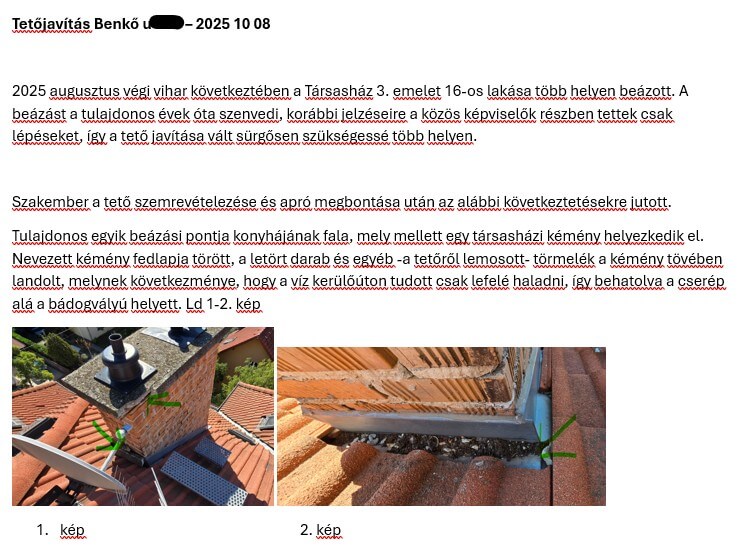 Részletes leírás bevezetője a tetőjavításhoz