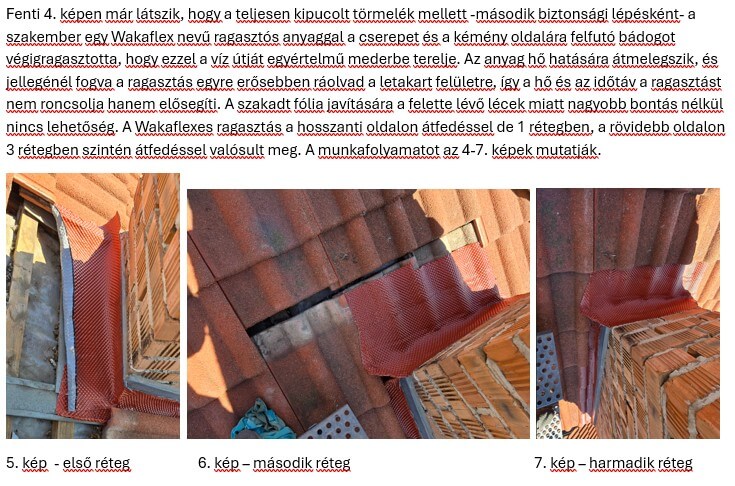 Részletes leírás a hibák kijavításáról a tetőjavításhoz